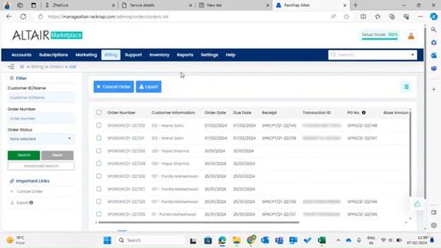 Acronis admin panel
