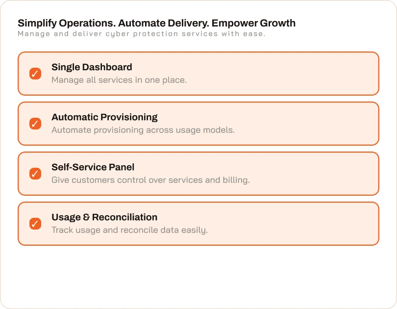 Subscription management interface