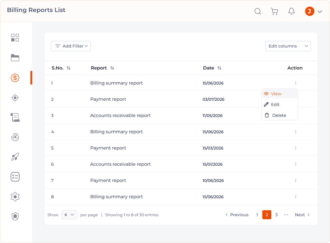 RackNap MSP dashboard showing revenue metrics and activity