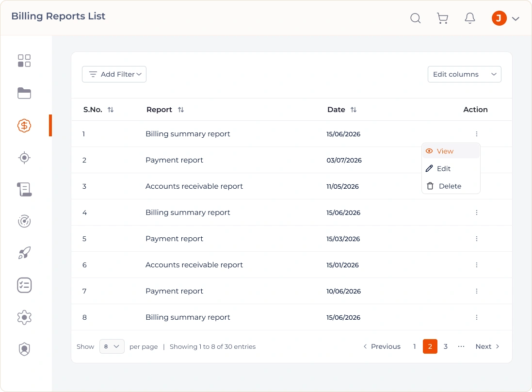 RackNap MSP dashboard showing revenue metrics and activity