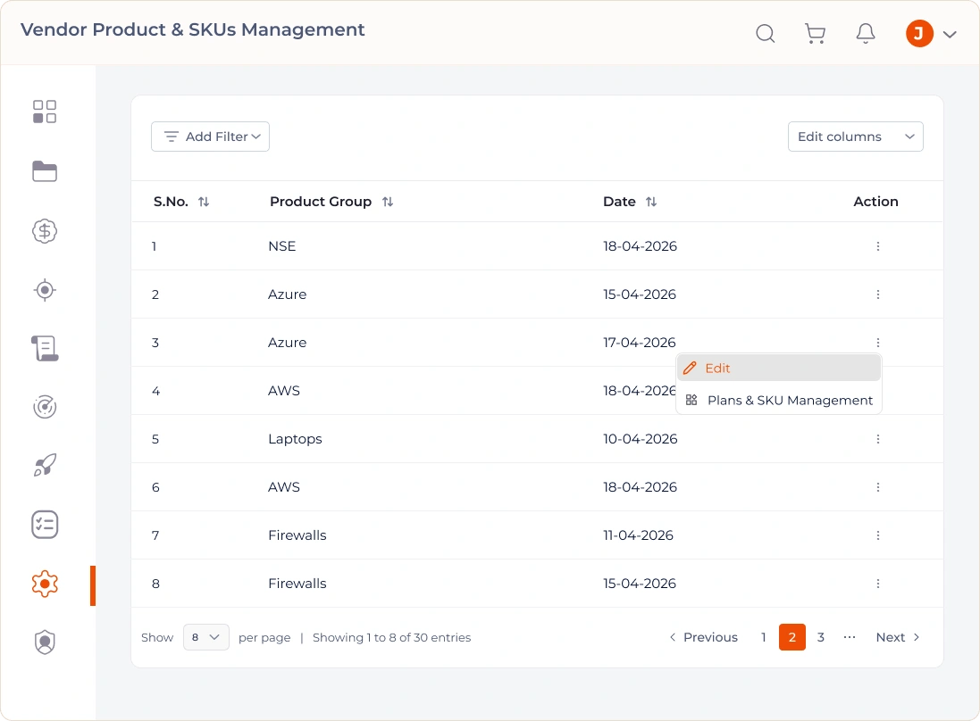 RackNap MSP dashboard showing revenue metrics and activity