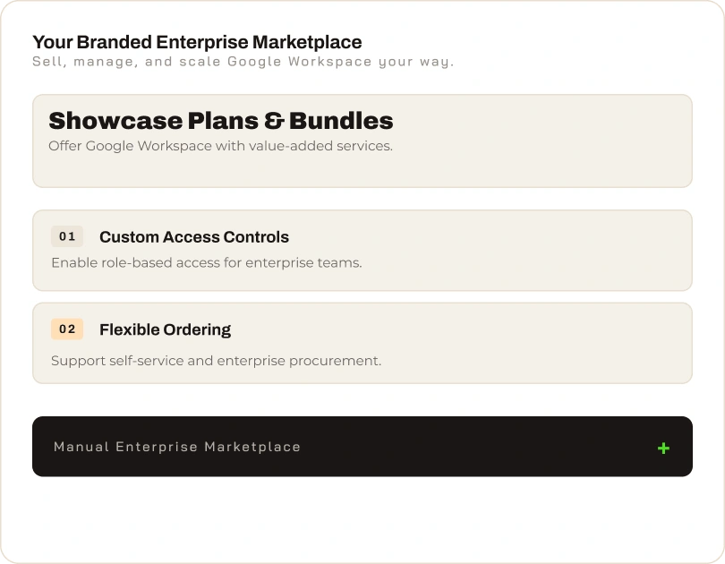 Subscription management interface