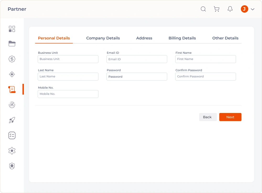 RackNap distributor dashboard showing subscriptions and partner metrics