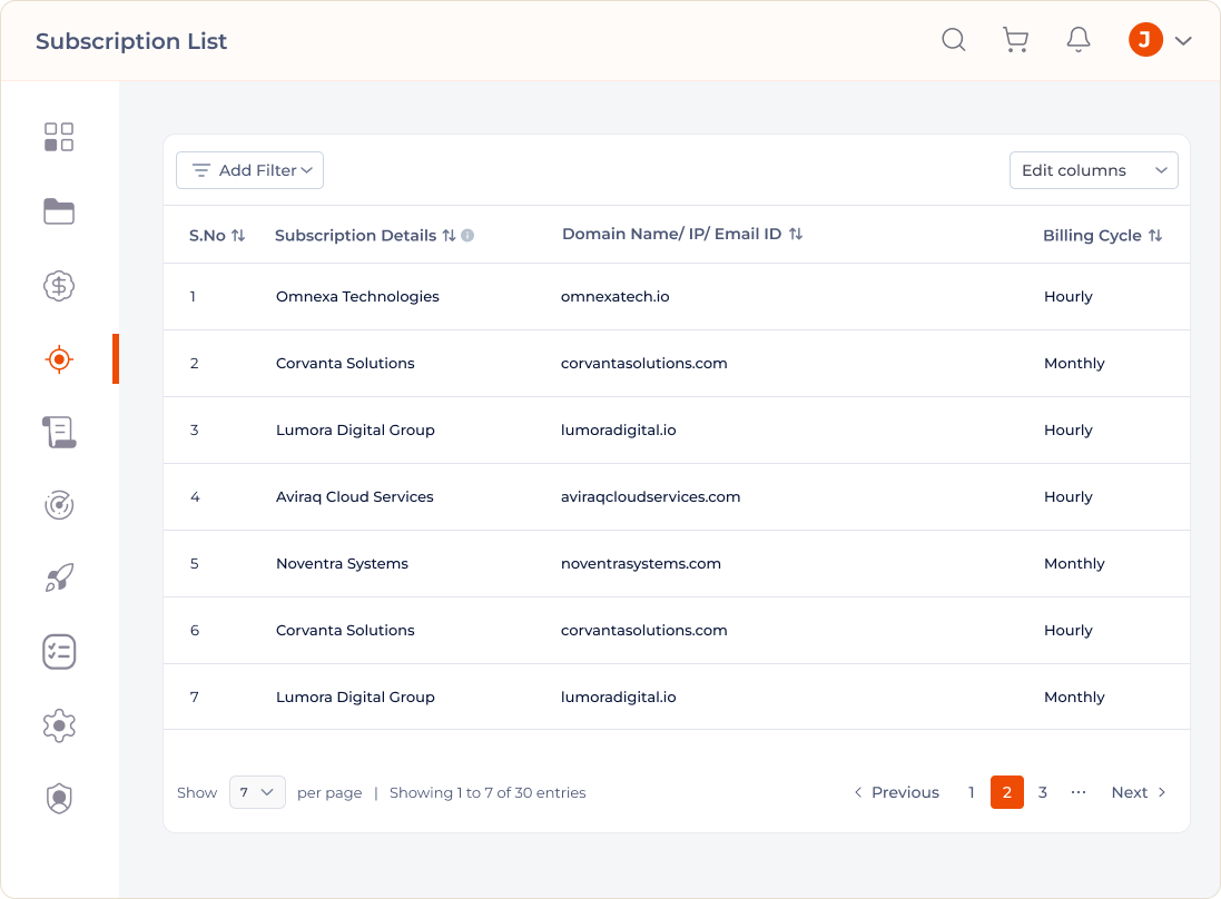 RackNap distributor dashboard showing subscriptions and partner metrics
