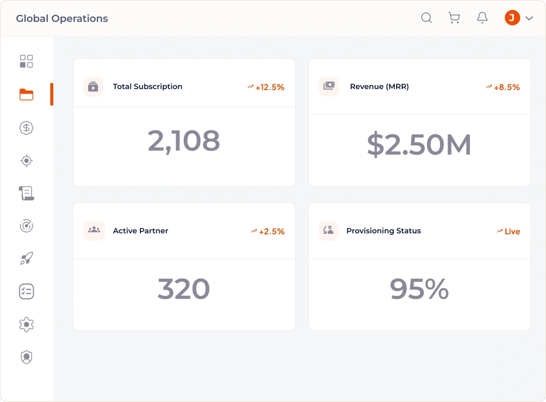 RackNap distributor dashboard showing subscriptions and partner metrics